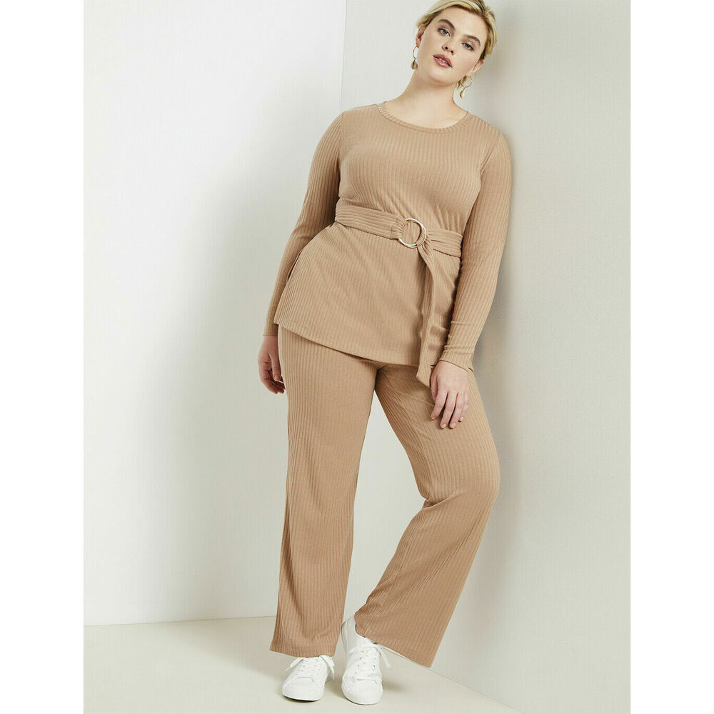 Eloquii women's Ribbed Top With Side Slits Plus Size Many Sizes and Colours $109